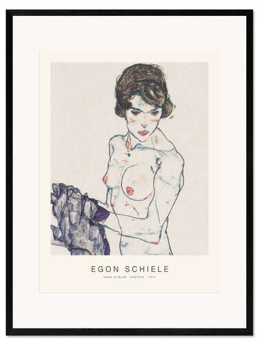 Framed art print Nude in Blue, 1914