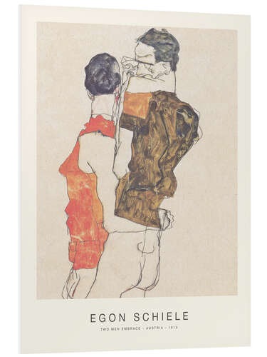 Foam board print Two Men Embrace, 1913