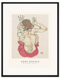 Gerahmter Kunstdruck Dame in rotem Kleid, 1914