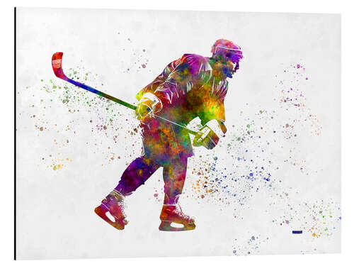 Tableau en aluminium Ice hockey player V