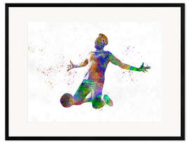 Stampa artistica con cornice Soccer player VIII