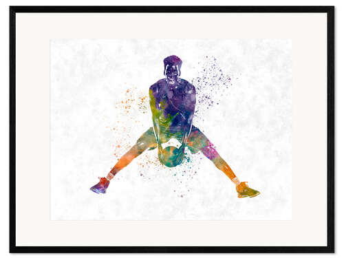 Ingelijste kunstdruk Basketball player II