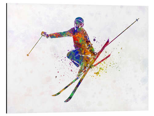 Aluminium print Skier I