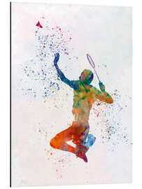 Tableau en aluminium Badminton player II