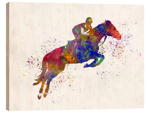 Tableau en bois Equestrian sports V