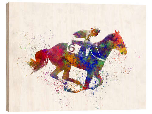 Wood print Equestrian sports IV