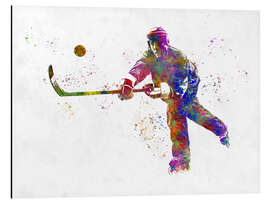 Aluminium print Ice hockey player III