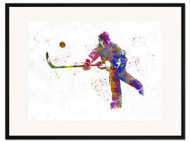 Gerahmter Kunstdruck Ice Hockey Spieler III