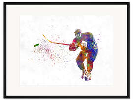 Gerahmter Kunstdruck Ice Hockey Spieler IV