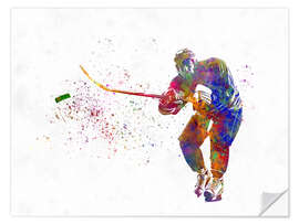 Muursticker Ice hockey player IV