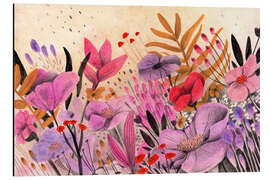 Cuadro de aluminio Pink flower meadow