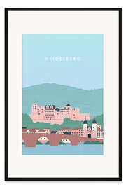 Gerahmter Kunstdruck Heidelberg