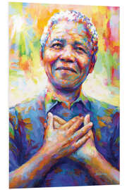 Foam board print Nelson Mandela Modern Portrait