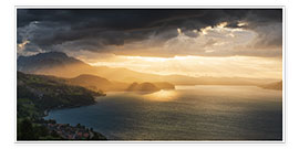 Poster Sunset mood over Lake Thun and Spiez II