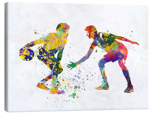 Canvas print Two basketball players I