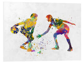 Foam board print Two basketball players I