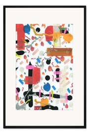 Gerahmter Kunstdruck Notizen abstrakt I