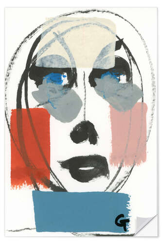 Selvklebende plakat Oval face