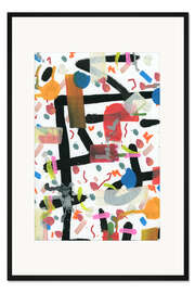 Gerahmter Kunstdruck Notizen abstrakt II