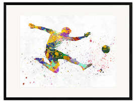 Stampa artistica con cornice Soccer player V