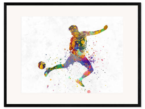 Stampa artistica con cornice Soccer player IV