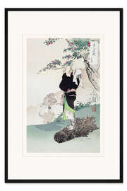 Gerahmter Kunstdruck Eine Dame pflückt Bergkirschen