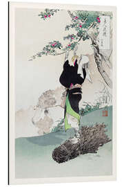 Magnettafel Eine Dame pflückt Bergkirschen