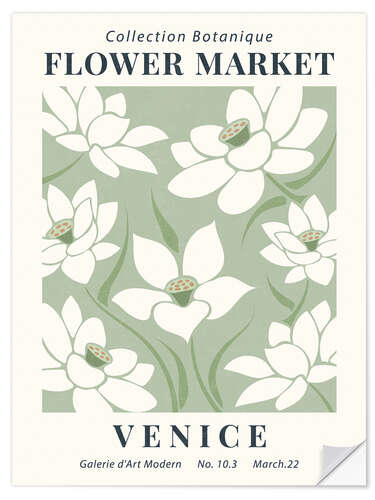 Wandsticker Flower Market Venice