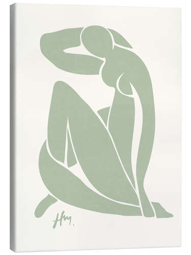 Tableau sur toile Sage Green Nude