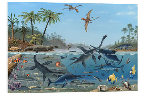 Stampa su PVC Life in the Jurassic Sea