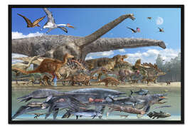 Gerahmter Kunstdruck Prehistorische Giganten