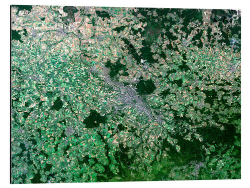 Print på aluminium Dresden seen from space