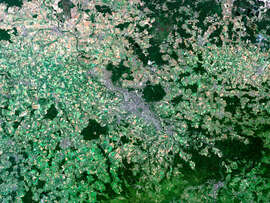 Magnettafel Dresden aus dem Weltraum gesehen