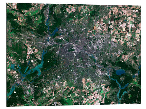 Aluminiumsbilde Berlin seen from space