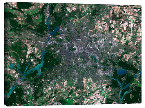 Canvas print Berlin seen from space