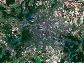 Magnettafel Berlin aus dem Weltraum gesehen