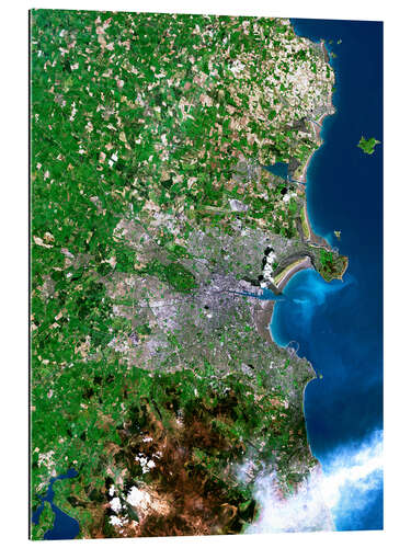 Galleritryck Dublin seen from space