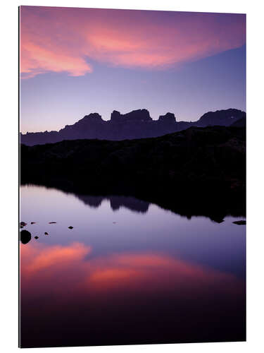 Gallery print Swiss Wendenstock mountain range in the evening