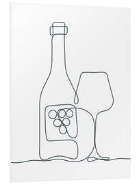 PVC print Wine still life