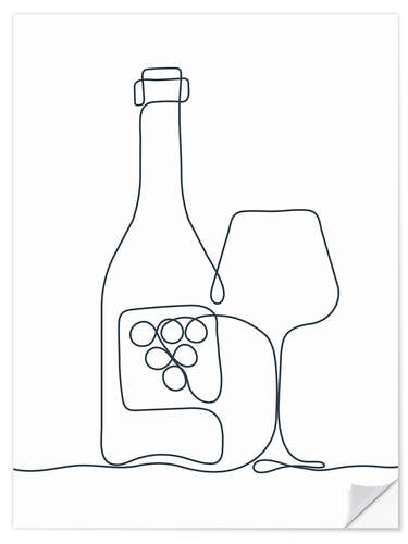 Wall sticker Wine still life