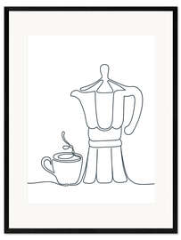 Stampa artistica con cornice Espresso still life