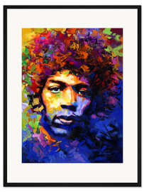 Gerahmter Kunstdruck Jimi Hendrix Modernes Porträt