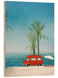 Tableau en bois Camper Van Adventures