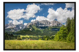 Gerahmter Kunstdruck Wilder Kaiser in Tirol