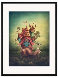 Gerahmter Kunstdruck Schneckenhaus