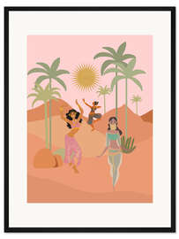 Gerahmter Kunstdruck Tanzend im Wüstenwind