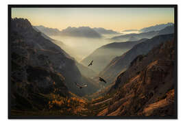 Gerahmter Kunstdruck Flieg in den italienischen Dolomiten davon