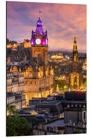 Aluminium print Lovely sunset in Edinburgh