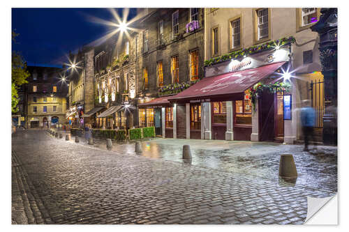 Naklejka na ścianę Grassmarket in Edinburgh am Abend