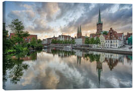 Canvas print Lubeck in the morning